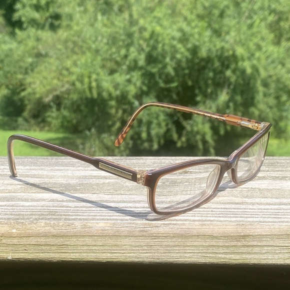 SOLD💲Burberry glasses frames Made in Italy 52[]16 140 B2004 3023 Brown Clear - Picture 10 of 16